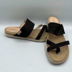 Ecco Womens Damara Black Strappy Sandals